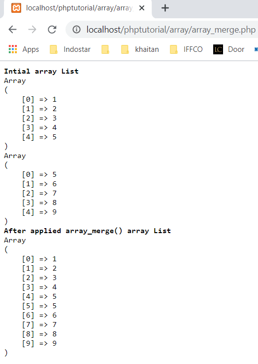array_merge() in PHP