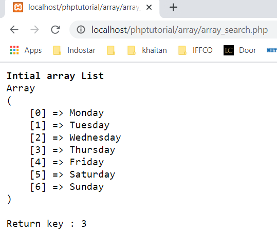 array_search() in PHP