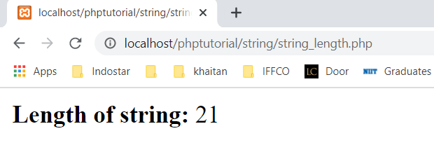 strlen function in php