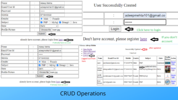 crud operations in php | simple crud operations in php using mysqli | php crud with login