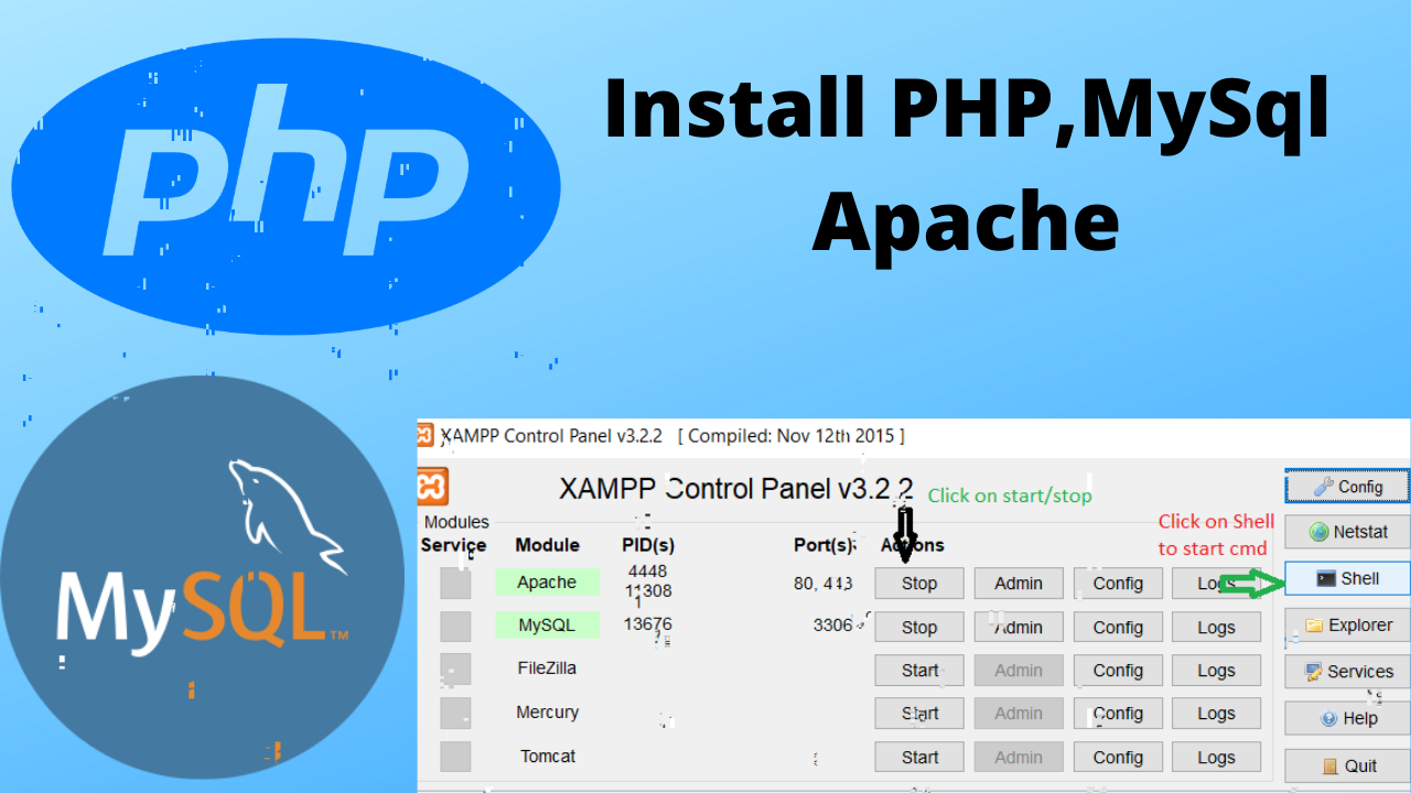 Read more about the article install PHP MySql  Apache in windows 10 | Install PHP MySql  Apache